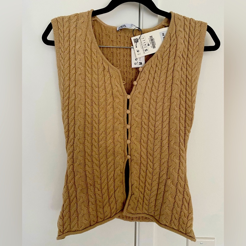 Zara cable knit sweater top